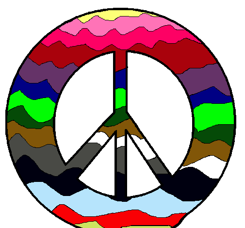Amor y paz simbolo de colores - Imagui