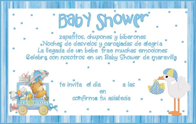 Modelos de tarjetas para baby shower gratis - Imagui