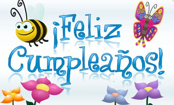 Tarjeta de Feliz cumpleaños con abeja y mariposa - ツ Imagenes y ...