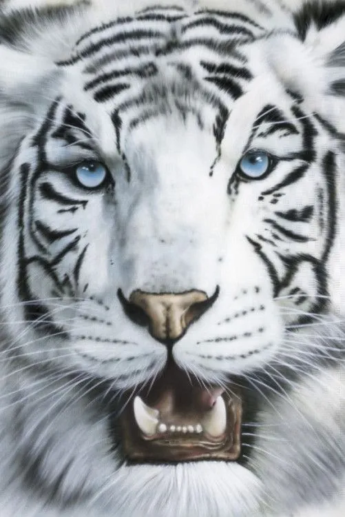 De tigres blancos en 3D - Imagui