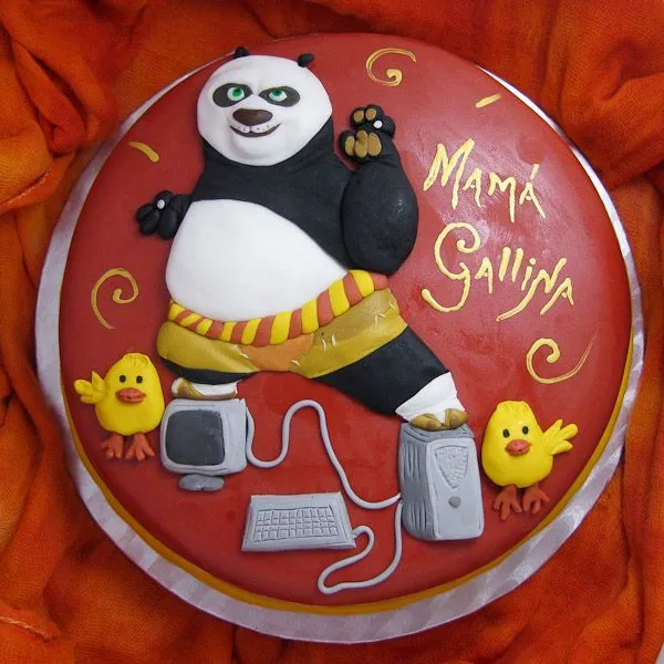 Decoración de torta motivo kung fu panda - Imagui