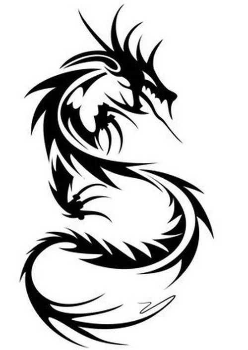 Dragones blanco y negro - Imagui