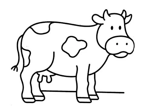 La vaca y sus derivados para colorear para niños - Imagui
