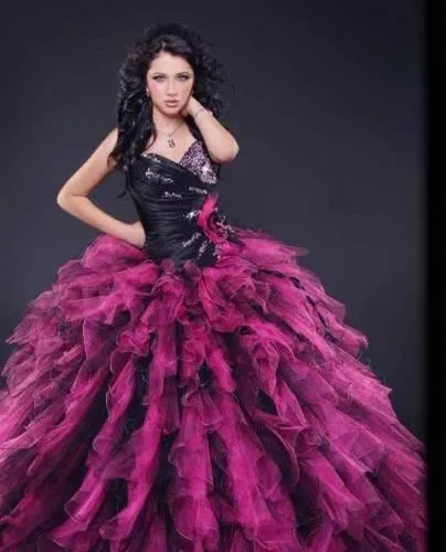 Imagenes de vestidos de 15 años color rosa y cebra - Imagui