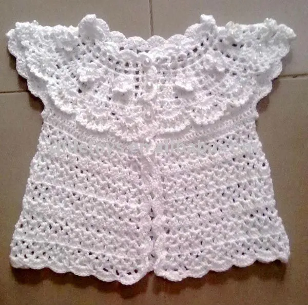 Como hacer vestidos a crochet de bebé - Imagui