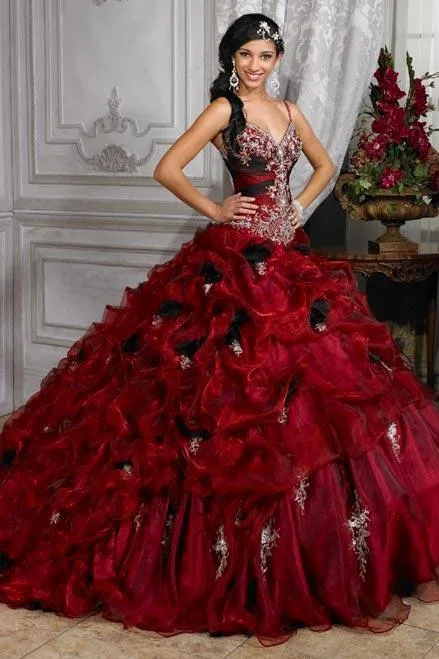 Imagenes de vestidos de XV años rojos - Imagui