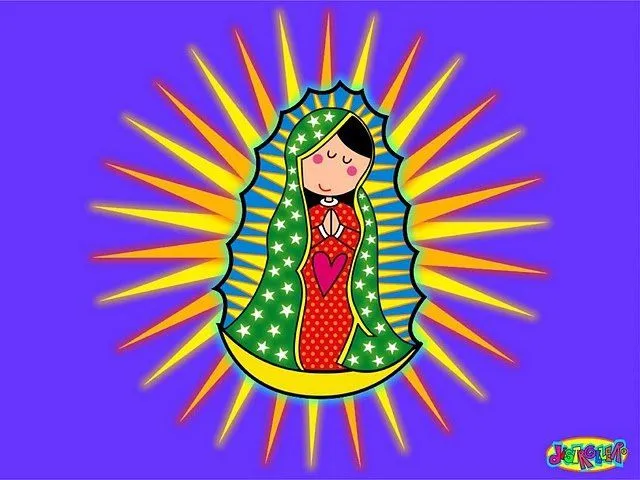 Dibujos a color ♥: Virgencita de Guadalupe