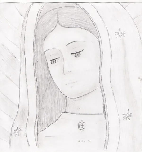 How to draw Virgen de Guadalupe - Imagui