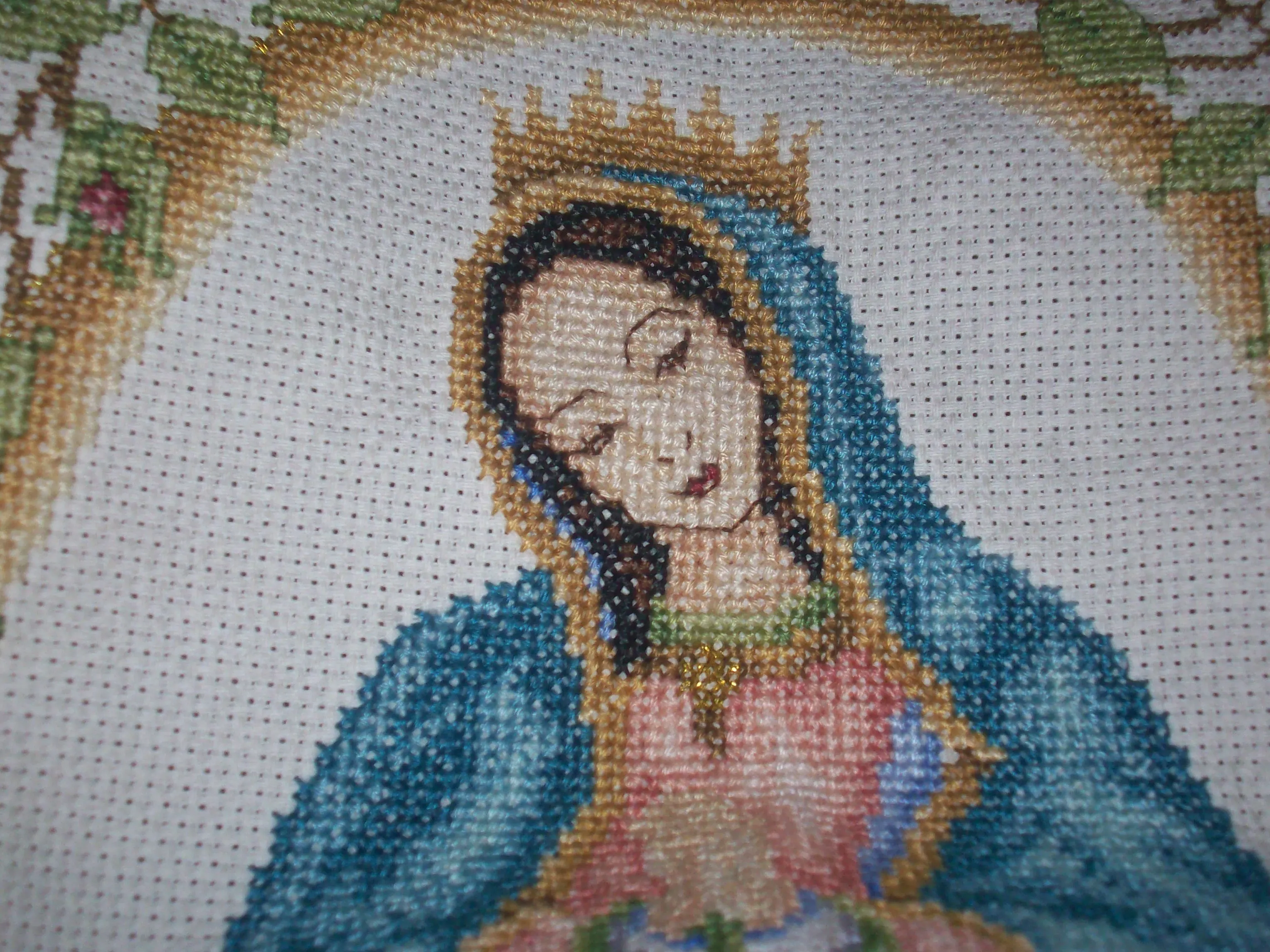 Virgen de Guadalupe en punto cruz - Imagui