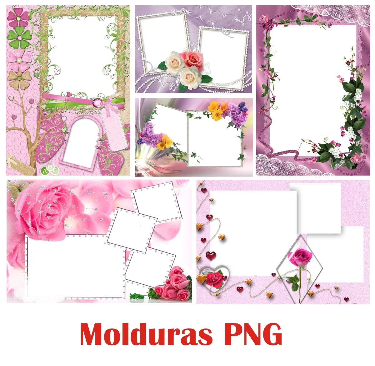 Imagens7 - Um Mundo em Imagens: 8 Molduras de Flores e Rosas em PNG Imagens7 - Um Mundo em Imagens: 8 Molduras de Flores e Rosas em PNG
