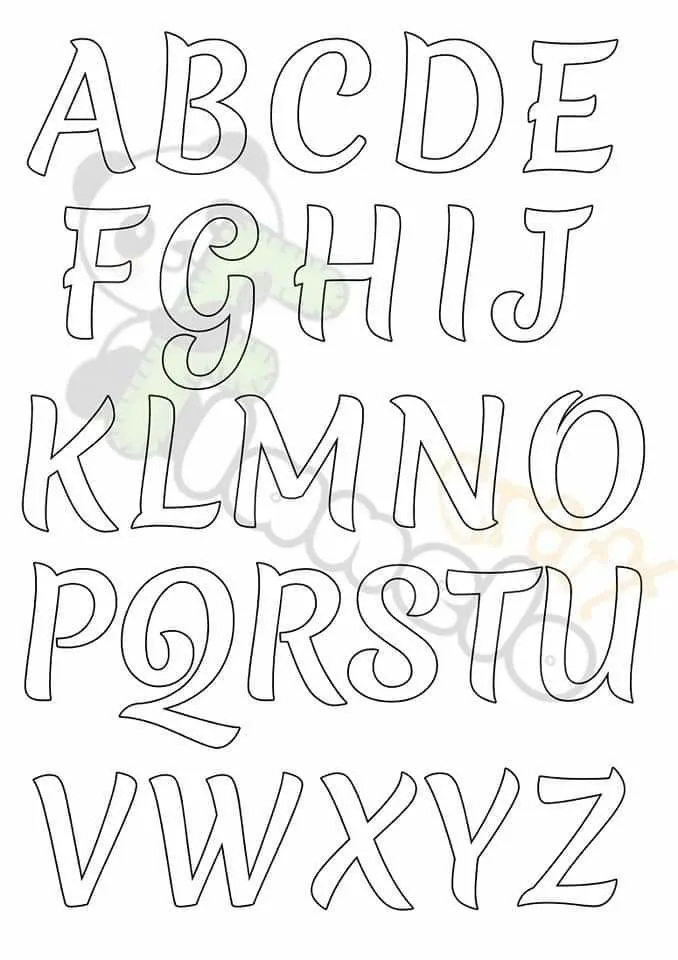 Images By Finita J. Seijas On Pattern Alphabet B3C | Moldes de letras  infantiles, Moldes de letras bonitas, Modelos de letras