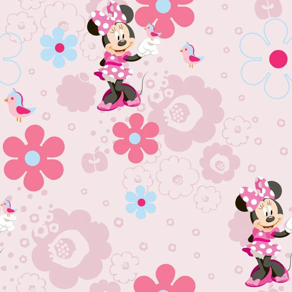 MINNIE MOUSE 'SPRING WALK' PINK WALLPAPER 10m NEW OFFICIAL DISNEY ... MINNIE MOUSE 'SPRING WALK' PINK WALLPAPER 10m NEW OFFICIAL DISNEY ...