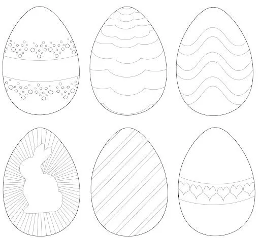 ... para ofrecer unos dibujos de huevos para imprimir y pintar