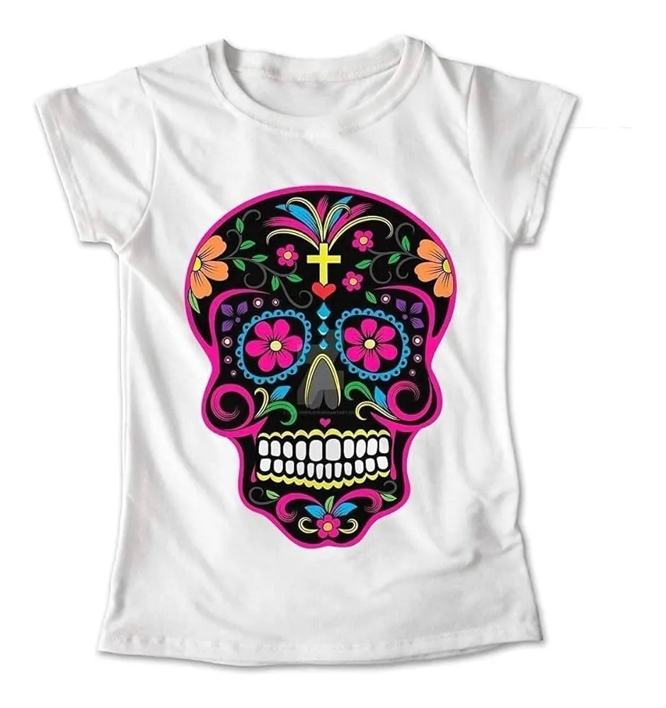 IMAGINE Shop - Blusa Mujer Niña - Estampado Flores Calaveras Dia de Muertos  - Personalizado #271 (S Niña) : Amazon.com.mx: Productos Handmade