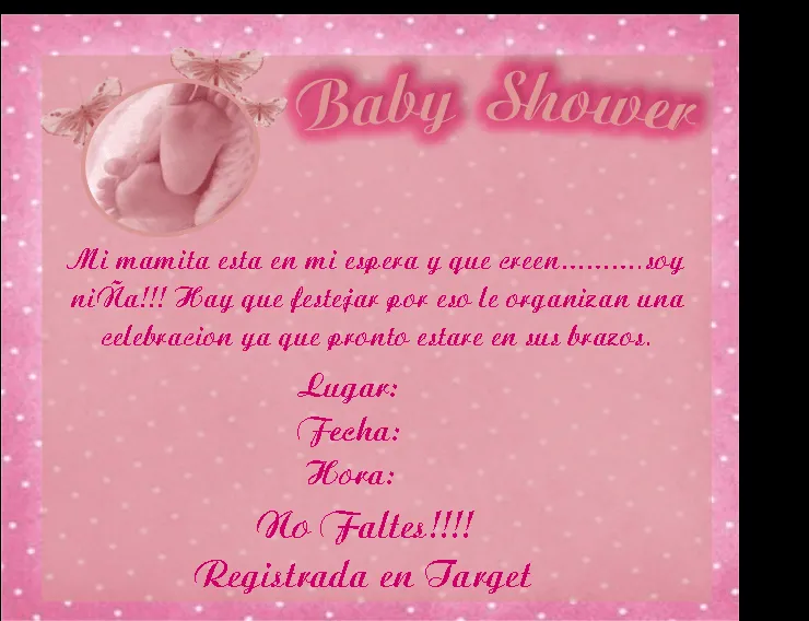 Fondos para invitaciones de baby shower niña - Imagui