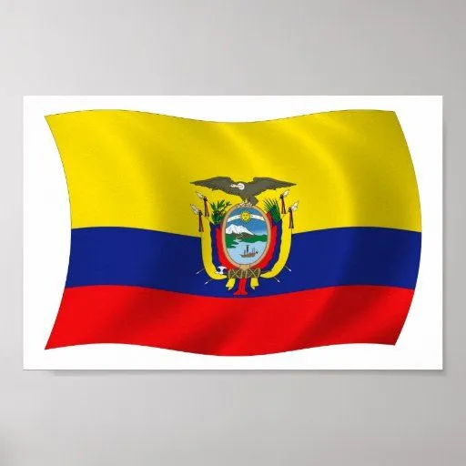 Impresión del poster de la bandera de Ecuador de Zazzle. Impresión del poster de la bandera de Ecuador de Zazzle.