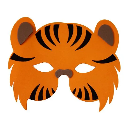 Imprime: Máscaras de tigres - Animal Cademy - MiPrimerMundo