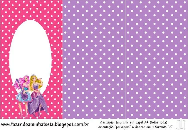 Imprimibles, imágenes y fondos Barbie Princesa y Pop Star 7 ...