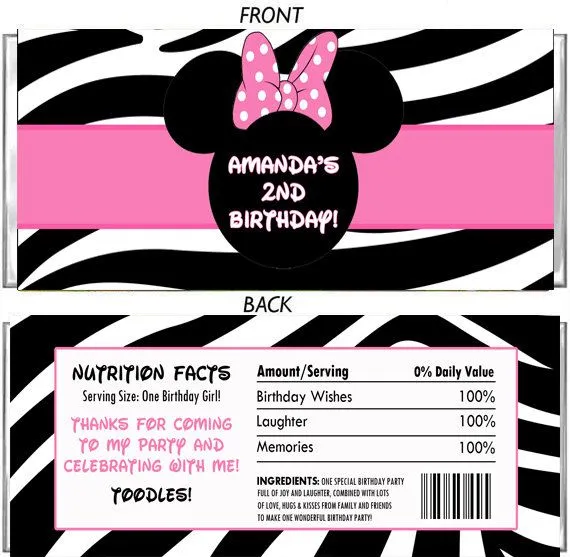 Imprimibles de Minnie Zebra 2. | Ideas y material gratis para ...
