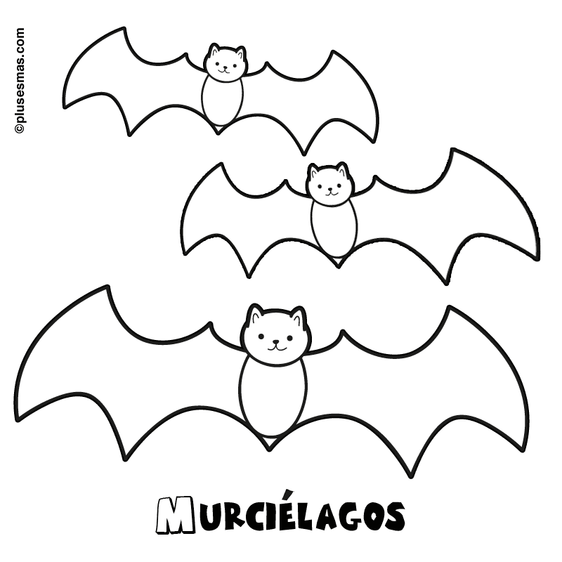 Imprimir: Colorear murciélagos de halloween Imprimir: Colorear murciélagos de halloween