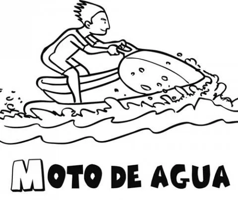 Dibujos de Moto de agua para colorear