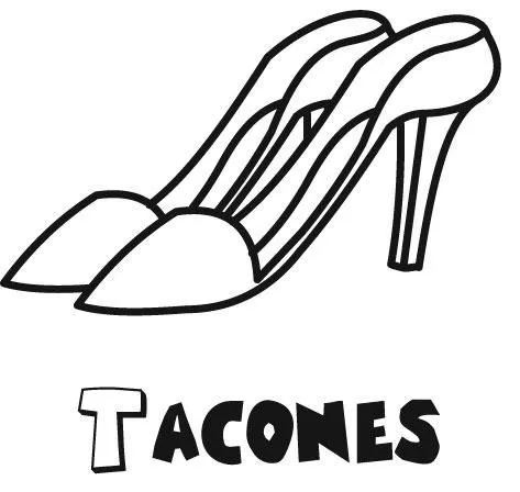 Dibujos de Zapatos de tacon para colorear