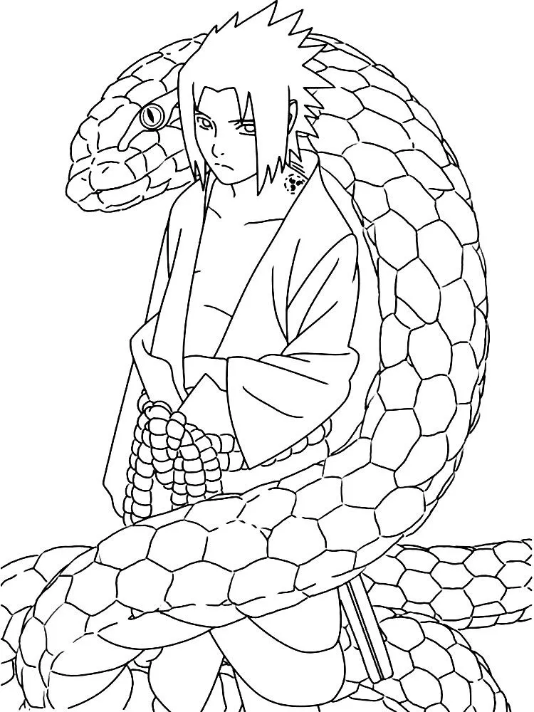 Imprimir gratis dibujos para colorear – Sasuke Uchiha