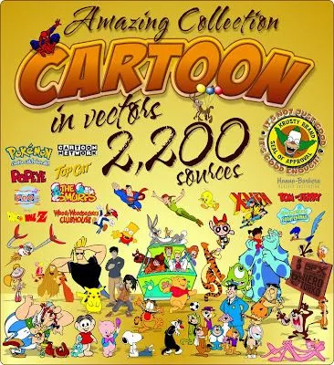Increíble Colección de Famosas Caricaturas Vectorizadas (Illustrator ...
