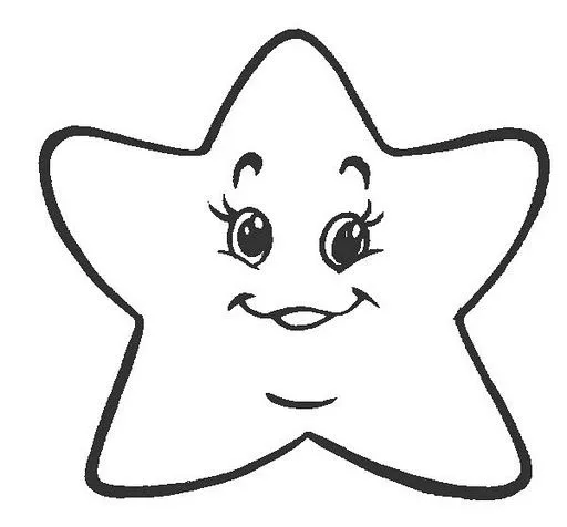 Estrella para colorear infantil - Imagui