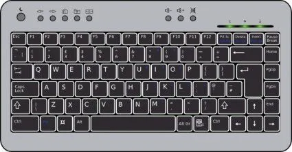Informática Hardware compacto del teclado negro Color gris colores ...