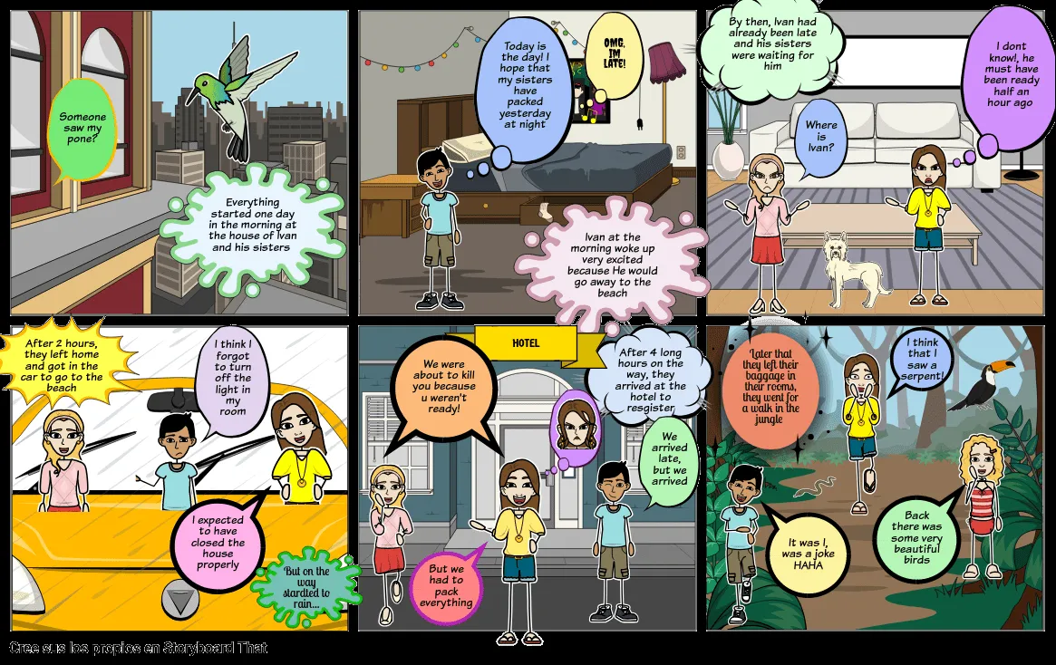 Ingles historieta 1 Storyboard por ivanaguiarf