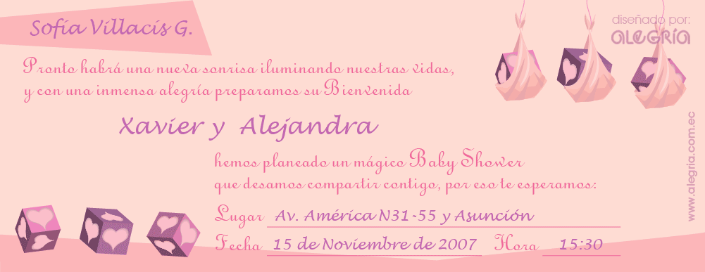 Invitaciónes para baby shower llenas - Imagui