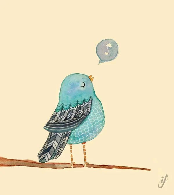INMEYKO — Pájaro azul. He realizado este dibujo en...