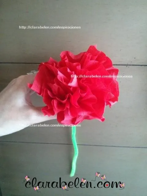 Inspiraciones: manualidades y reciclaje | Flor de papel crepé ...