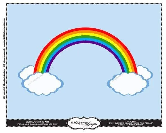 INSTANT DOWNLOAD After Purchase Rainbow with by TresCutiesDesigns