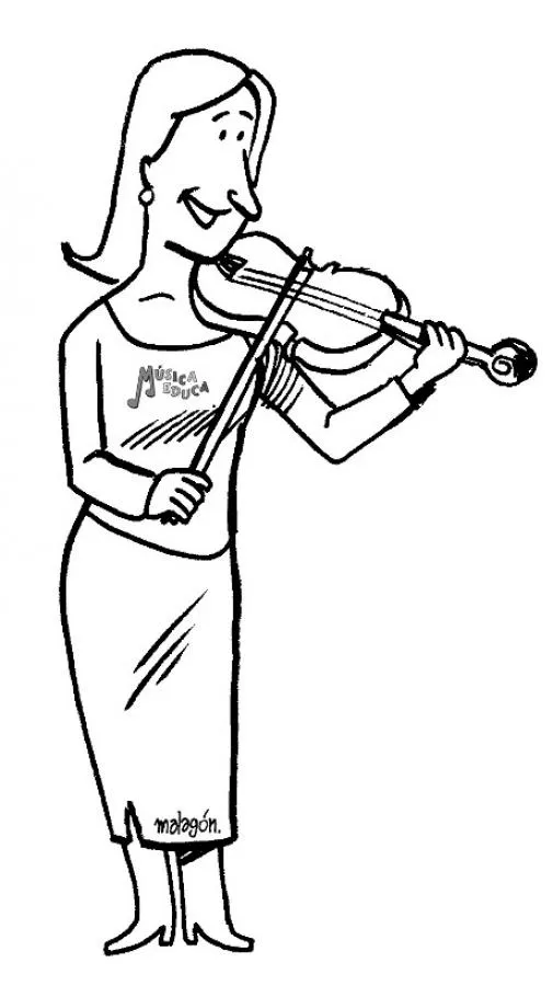 Instrumentos de Música: dibujos para colorear, Violin para imprimir
