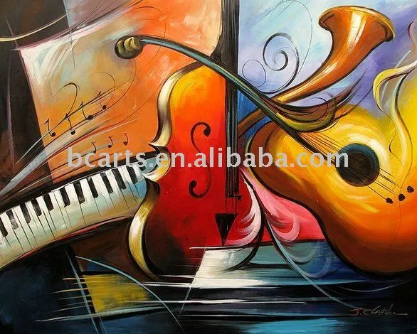 Pinturas abstractas de instrumentos musicales - Imagui