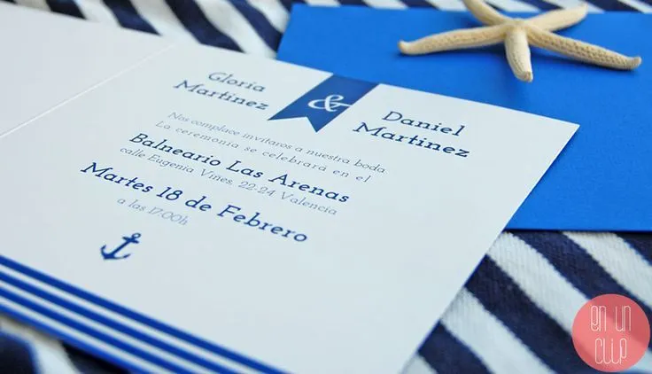 interior de invitacion de boda marinera www.enunclip.com | MI BODA ...