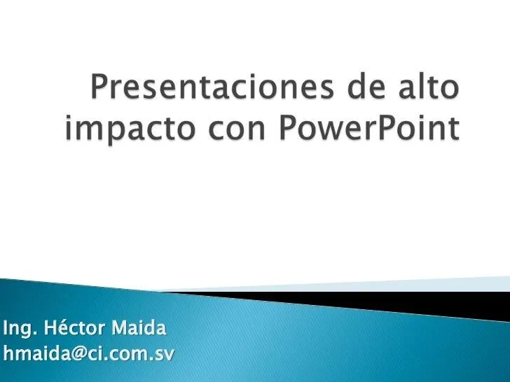 Introduccion Presentaciones de alto impacto con PowerPoint