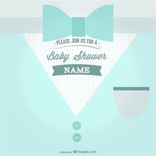 Invitación azul para baby shower | Descargar Vectores gratis
