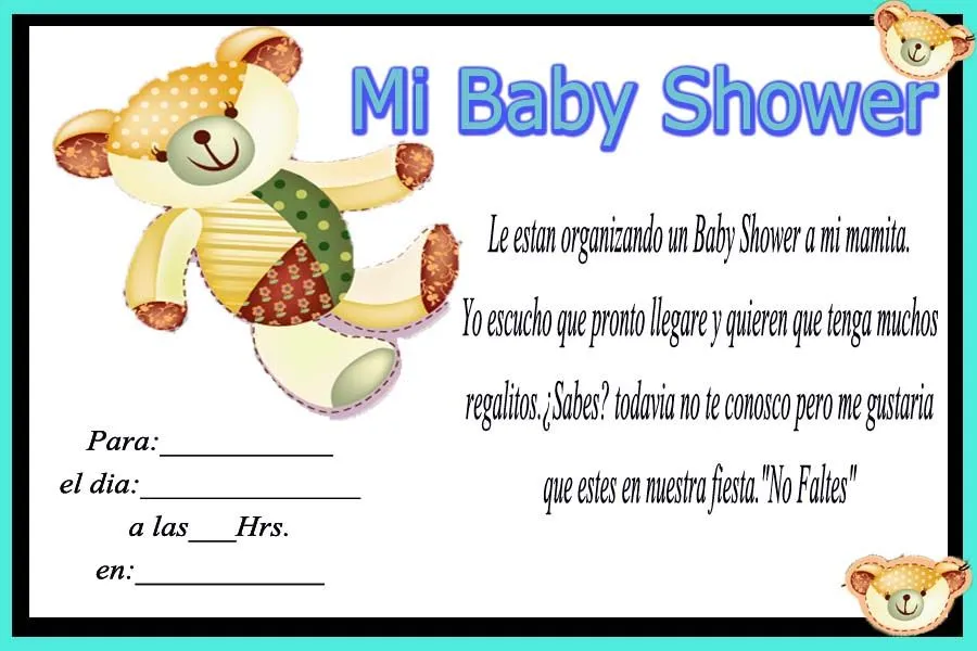 Invitación Baby Shower | Tarjetas de cumpleaños para ...