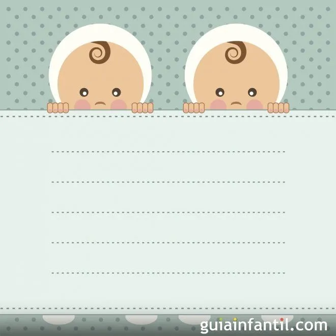 Tarjeta para baby shower de gemelos - Imagui