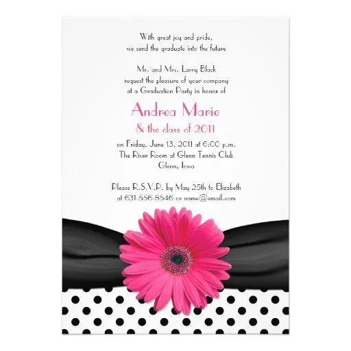 Invitación blanco y negro de la graduación del lun de Zazzle. Invitación blanco y negro de la graduación del lun de Zazzle.