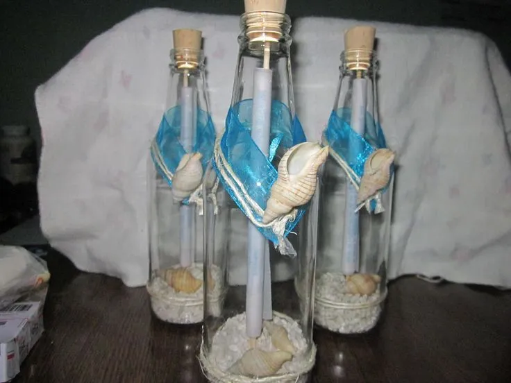 Invitaciones en botellas de vidrio on Pinterest | Baptism ...