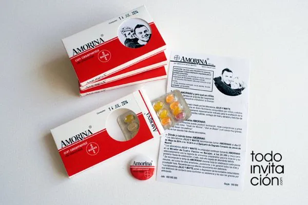 invitacion de boda divertida caja de medicamento, amorina | Diseño ... invitacion de boda divertida caja de medicamento, amorina | Diseño ...