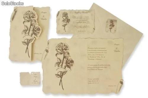 Invitación de boda pergamino flor, impresión gratis. | Ideas ...