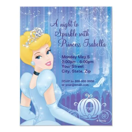 Cinderella Birthday Invitaciones, Cinderella Birthday anuncios ...