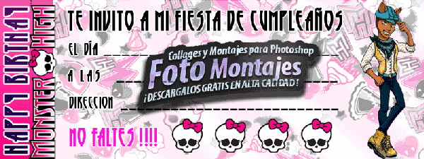 Invitación de Cumpleaños Monster High. - Fondos para Fotos y Foto ...