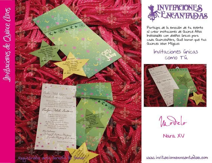Invitacion de Sobre con diseño de estrellas y lunas | tarjetas ...