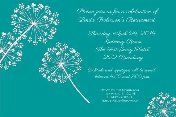 Invitación fiesta de jubilación silueta del por celebrationspaperie